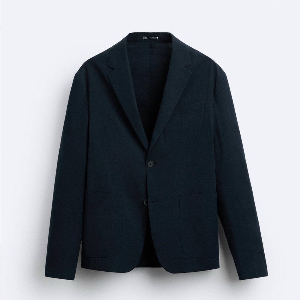 NWT- Zara man- STRIPED SUIT JACKET-Sz 50